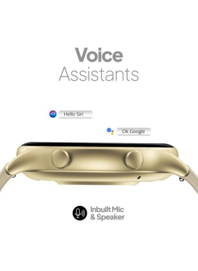 Fire-Boltt Legend Bluetooth Calling with 35.3mm (1.39) Round Dial, Dual Button Technology Smartwatch (Champagne Gold, Free Size) - Image 3